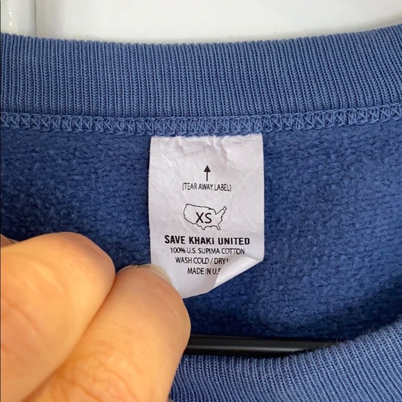 Save Khaki L/S Vintage Fleece Crew Sweatshirt - Picture 3 of 4